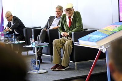 Heinrich Riethmüller, Jürgen Boos, David Hockney auf der Frankfurter Buchmesse