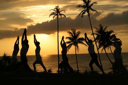 Yoga am Strand