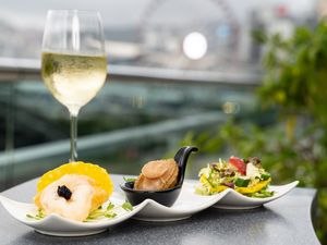 Wein an der Waterfront