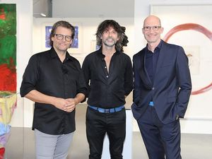 Dirk Geuer, Niclas Castello und Klaus Zyciora auf der Sylt Art Fair beim Kreativtalk Dirk Geuer, Niclas Castello und Klaus Zyciora auf der Sylt Art Fair beim Kreativtalk
