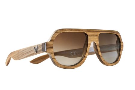 Stil Karmawood Sonnenbrille Airhead Zebrano