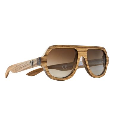 Stil Karmawood Sonnenbrille Airhead Zebrano