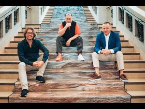 Dirk Geuer, Stephan Kaluza und Uwe Schmitz im Andreas Quartier