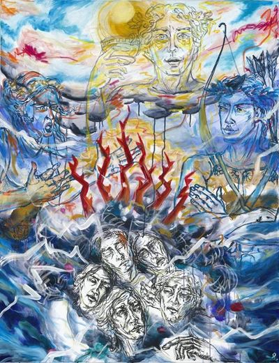 Yvonne van Acht Zwischen Goettern und Menschen Trojas Transzendenz - Auf Troja ist das Titelmotiv der Ausstellung