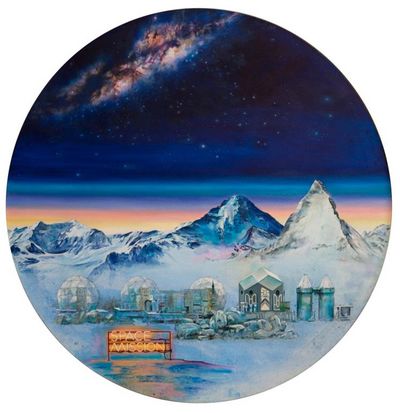 Terraforming, 2020, 70 x 70 cm, oil on canvas