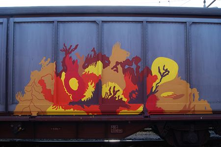 Graffiti auf Museumswaenden - Aris