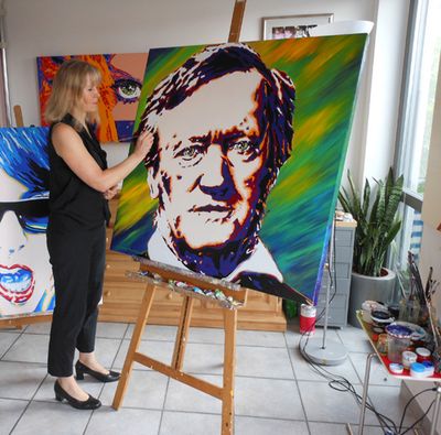 Carola Paschold in ihrem Artelier Carola Paschold in ihrem Artelier