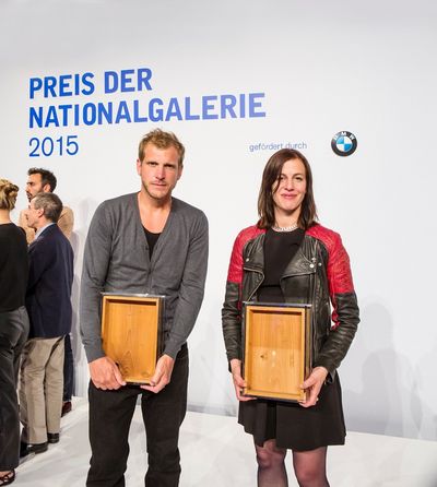 Preistraeger Anne Imhof und Bastian Guenther