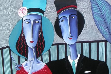 Welde Kunstpreis Irmgard Klamp Blue Couple