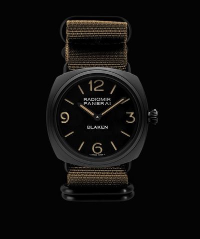 Zeitlose Uhren-Eleganz in Schwarz, hier die schoene Panerai