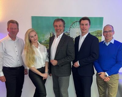v.l.n.r.: Torsten Kottlarz, Natalie Gertzen, Dieter Woitscheck, Markus Kunkel, Wolfgang Reiss