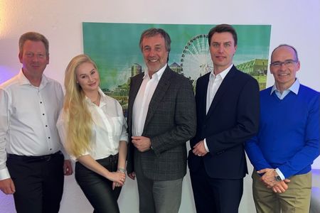 v.l.n.r.: Torsten Kottlarz, Natalie Gertzen, Dieter Woitscheck, Markus Kunkel, Wolfgang Reiss