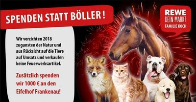 Aus Liebe zu den Tieren. Silvester ohne Feuerwerk. Haendler bekommen starke Resonanz