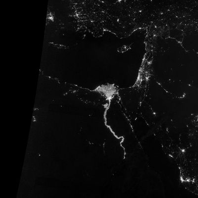 Urbanes Leuchten aufnahme nasa