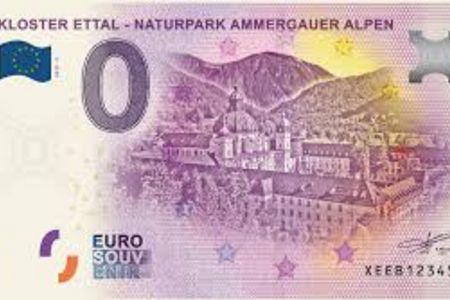 Souvenir aus Papier Der neue Null-Euro-Schein aus dem Naturpark Ammergauer Alpen