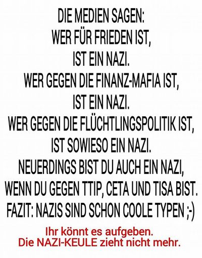 TTIP Aktivisten sind Nazis