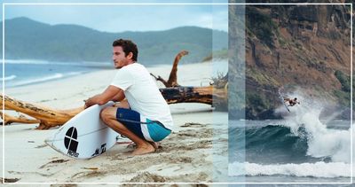 Fuer Maenner umfasst die PROTEST Surf & SUP Linie ein kurz- sowie langaermliges Rashguard-Top, ein Tank-Top, zwei Short Styles und schnelltrocknende T-Shirts