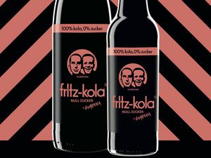 Voll Kola Null Zucker, lautet der Fritz-Kola-Werbespruch Voll Kola Null Zucker, lautet der Fritz-Kola-Werbespruch