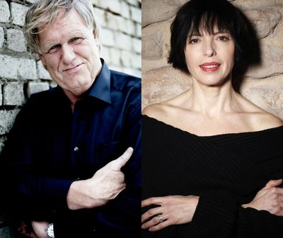 Gunter Gabriel und Helen Schneider praesentieren auf der Buehne Hello Im Johnny Cash