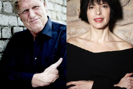 Gunter Gabriel und Helen Schneider praesentieren auf der Buehne Hello Im Johnny Cash