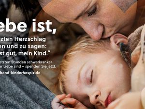 In der Kampagne wird um Spenden fuer die Kinderhospizarbeit gebeten In der Kampagne wird um Spenden fuer die Kinderhospizarbeit gebeten