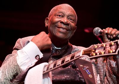 B.B. King spielt sein Programm The Life of Riley auf dem Festival in Bad Woerrishofen