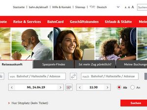 Die Kampagnenmotive der Bahn finden sich auf der Buchungswebseite - und stoßen dem Politiker Boris Palmer auf