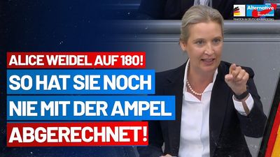 Alice Weidel ist über die Umfrage für die AfD hoch erfreut