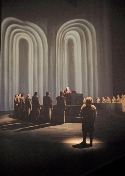 Am 20. April ist die Inszenierung von Hans Schüler als Festlicher Opernabend mit Evelyn Herlitzius (Kundry) und Stephen Milling (Gurnemanz) zu erleben (c) Hans Jörg Michel