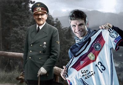 Nationalspieler Ilkay Guendogan und Mesut Oezil posierten neben dem falschen Prarsidenten, Ok das Foto ist Satire