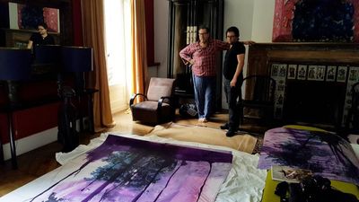 Zu den Weltstars der internationalen Kunst gehoert auch Julian Schnabel, mit dem Dirk Geuer, eng verbunden ist