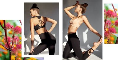 2019 bringt MANDALA erstmals Bras und Leggings aus einer absoluten Stoffneuheit Bio-Polyamid aus Rizinusoel