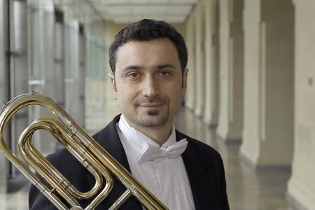 Rosen Rusinov ist Posaunist und spielt beim Konzert mit dem Sinfonieorchester Wuppertal