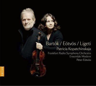 Neu auf zwei CDs: Violinkonzerte von Bartók, Ligeti und Eötvös mit mit der Geigerin Patricia Kopatchinskaja und dem hr-Sinfonieorchester