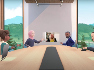Virtueller Arbeitsplatz Kollegen, die die Technik nicht nutzen, können auf Bildschirmen dazugeschaltet werden Virtueller Arbeitsplatz Kollegen, die die Technik nicht nutzen, können auf Bildschirmen dazugeschaltet werden