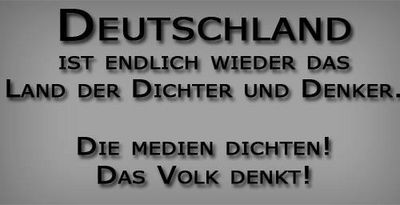 Die Medien dichten. Das Volk denkt.