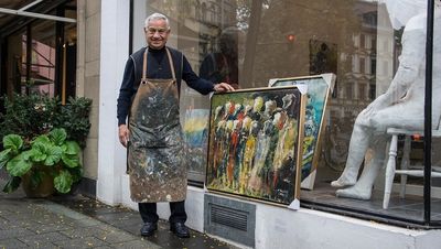 Rachid Alagui malt fuer einen guten Zweck Rachid Alagui malt fuer einen guten Zweck