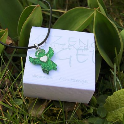 Stil silberwerk Schutzengel gruen