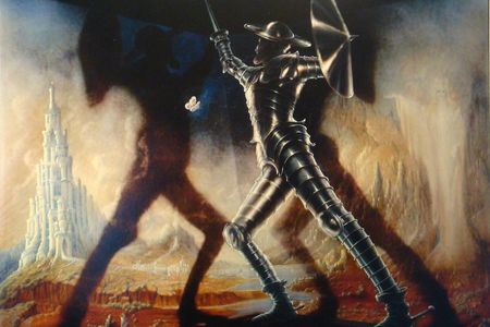 Don Quijote, altmeisterliche Lasurmalerei - Angerer der Aeltere