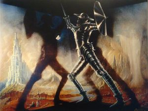 Don Quijote, altmeisterliche Lasurmalerei - Angerer der Aeltere Don Quijote, altmeisterliche Lasurmalerei - Angerer der Aeltere