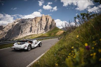 Zu den Highlights der Oldtimer-Rallye Suedtirol Classic Schenna zaehlt die alljaehrliche Dolomitentour
