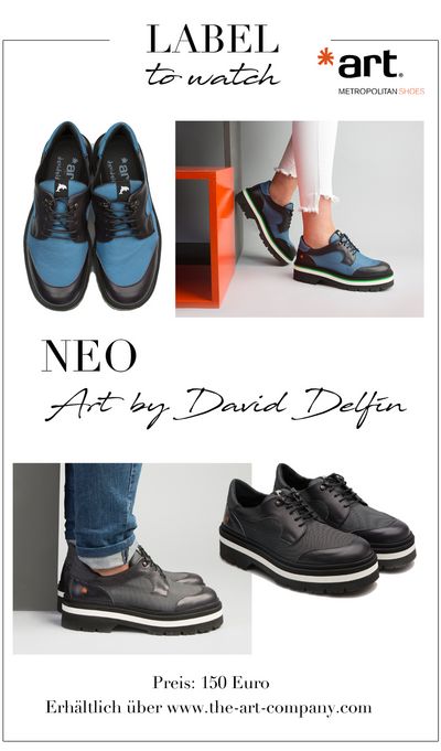Bei seinem letzten Werk, dem Modell Neo, kombinierte David Delfín technische Materialien mit natuerlichem Leder
