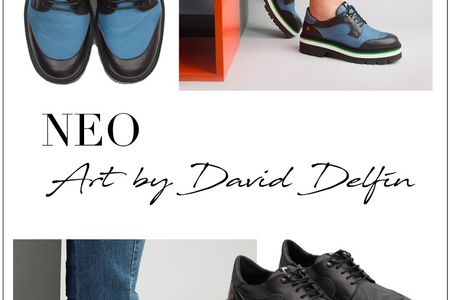 Bei seinem letzten Werk, dem Modell Neo, kombinierte David Delfín technische Materialien mit natuerlichem Leder
