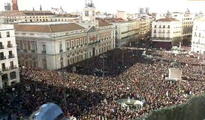 Großkundgebung von Podemos in Madrid