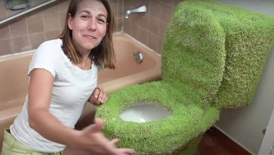 Es grünt so grün auf der Toilette