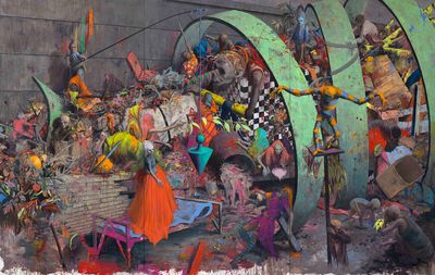 Ausstellung  in Hamburg: jonas burgert | schutt und futter  - Vertreter aktueller Figuration vom  22. februar 2013 bis zum 28.4.2013