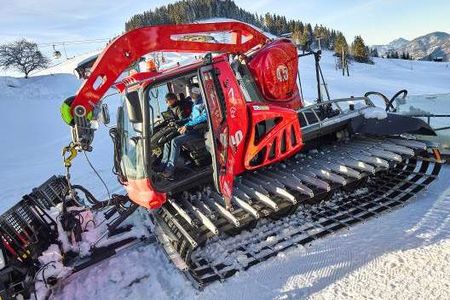 Winterspass für Groß und Klein mit Pistenraupen geht’s in dieser Saison durch die SkiWelt Soell am Wilden Kaiser