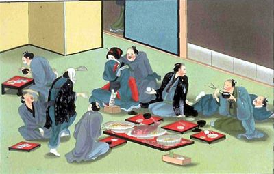 Tea house party in Japan