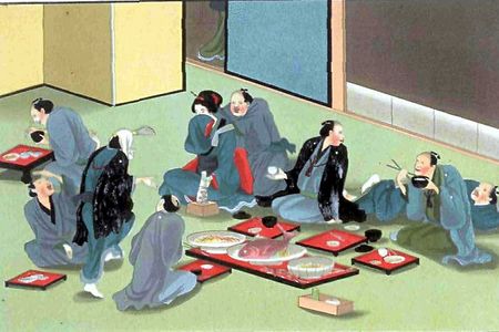 Tea house party in Japan