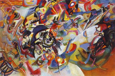 Der Grossmeister der Abstraktion und Bauhauskuenstler Wassily Kandinsky wird mit  100 Werken in Dresden gefeiert